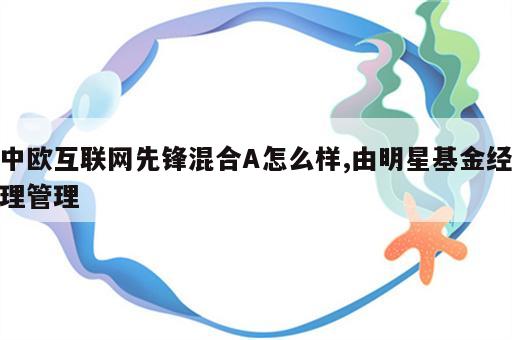 中欧互联网先锋混合A怎么样,由明星基金经理管理