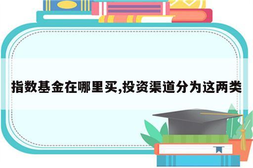 指数基金在哪里买,投资渠道分为这两类