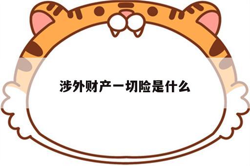 涉外财产一切险是什么