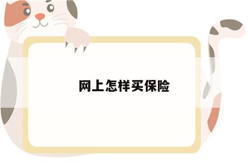 网上怎样买保险