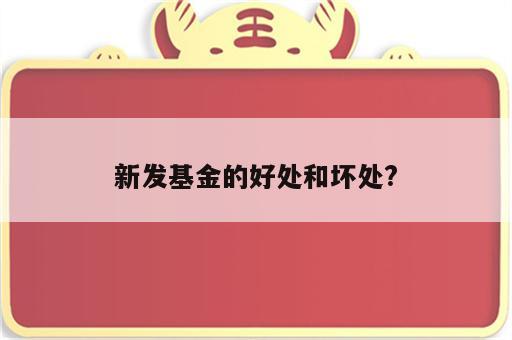 新发基金的好处和坏处?