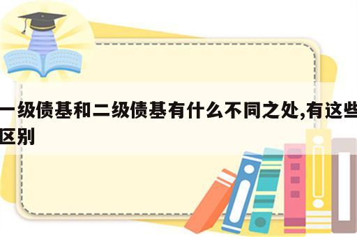一级债基和二级债基有什么不同之处,有这些区别