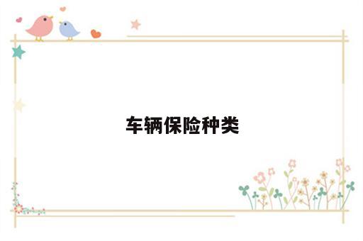 车辆保险种类