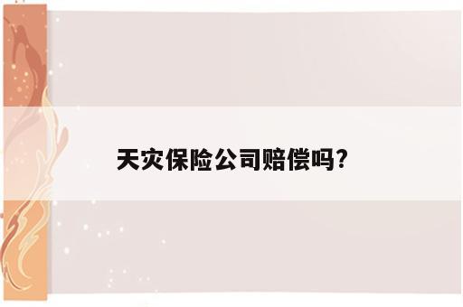 天灾保险公司赔偿吗?