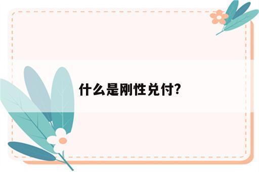 什么是刚性兑付?