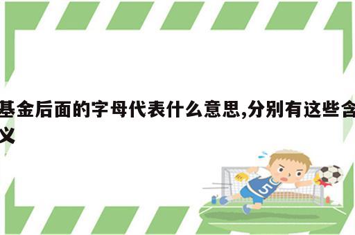 基金后面的字母代表什么意思,分别有这些含义