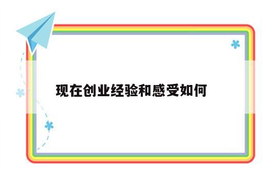 现在创业经验和感受如何