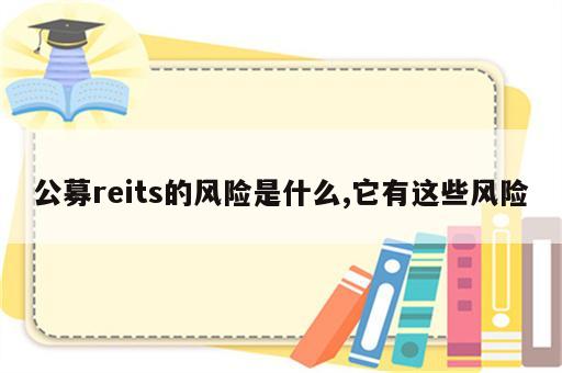 公募reits的风险是什么,它有这些风险
