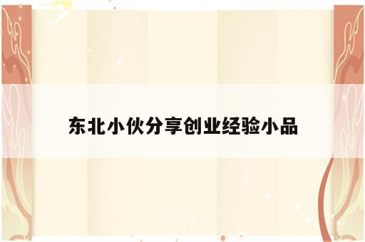 东北小伙分享创业经验小品