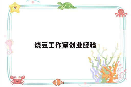 烧豆工作室创业经验