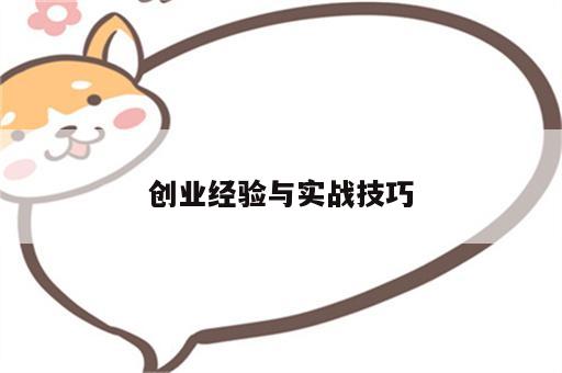 创业经验与实战技巧